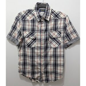 ZARA YOUTH Collection Plaid Short Sleeve Button Up Shirt Size S